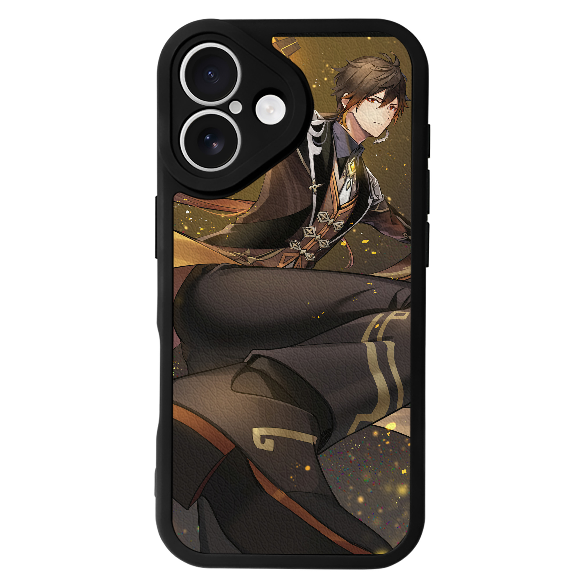げんし神 genshin 【iPhone 16シリーズ対応】シリコンスマホケース（レザー調） 材質：シリコン